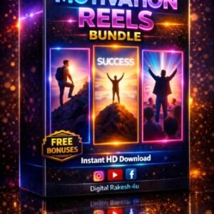 Glowing neon motivation reels bundle